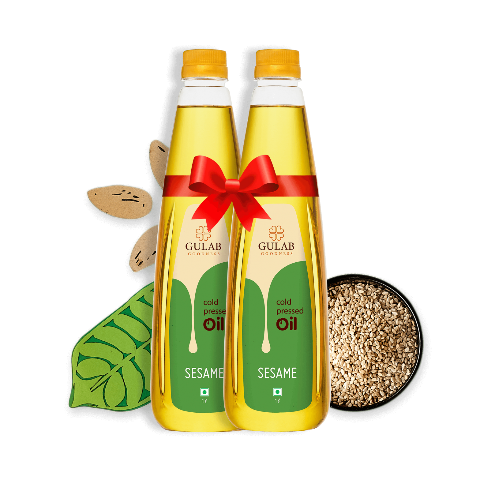 Cold Pressed Sesame Oil Combo Pack of 2 Gulab Goodness